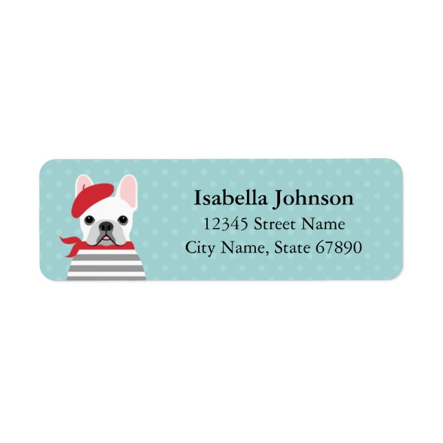 French Bulldog Return Address Labels (Front)