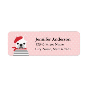 French Bulldog Return Address Labels