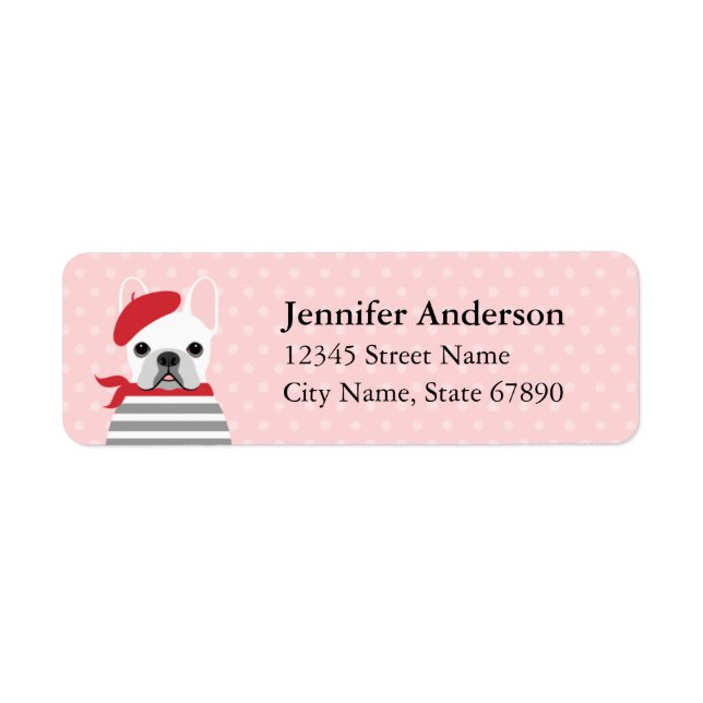 French Bulldog Return Address Labels (Front)