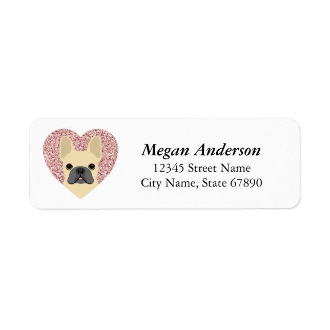 French Bulldog Return Address Labels (Front)