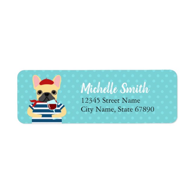 French Bulldog Return Address Labels (Front)
