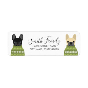 French Bulldog Return Address Labels