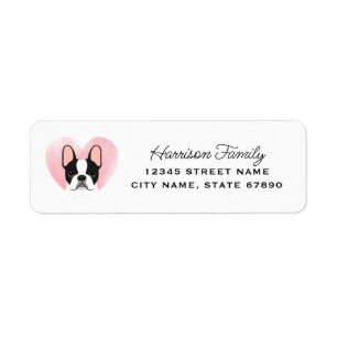 French Bulldog Return Address Labels