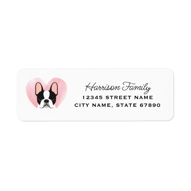 French Bulldog Return Address Labels (Front)