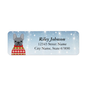 French Bulldog Return Address Labels