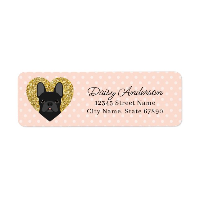 French Bulldog Return Address Labels (Front)