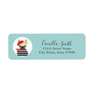 French Bulldog Return Address Labels
