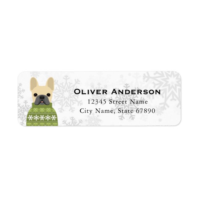 French Bulldog Return Address Labels (Front)