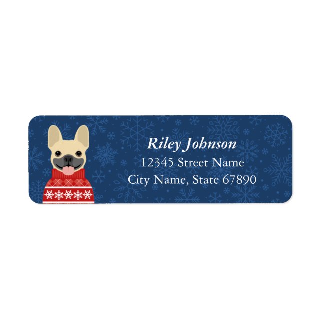 French Bulldog Return Address Labels (Front)