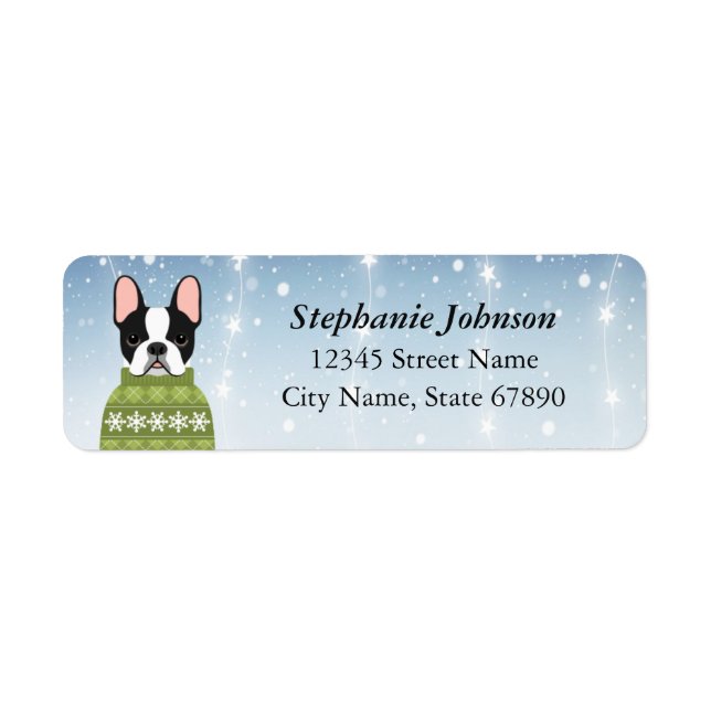 French Bulldog Return Address Labels (Front)