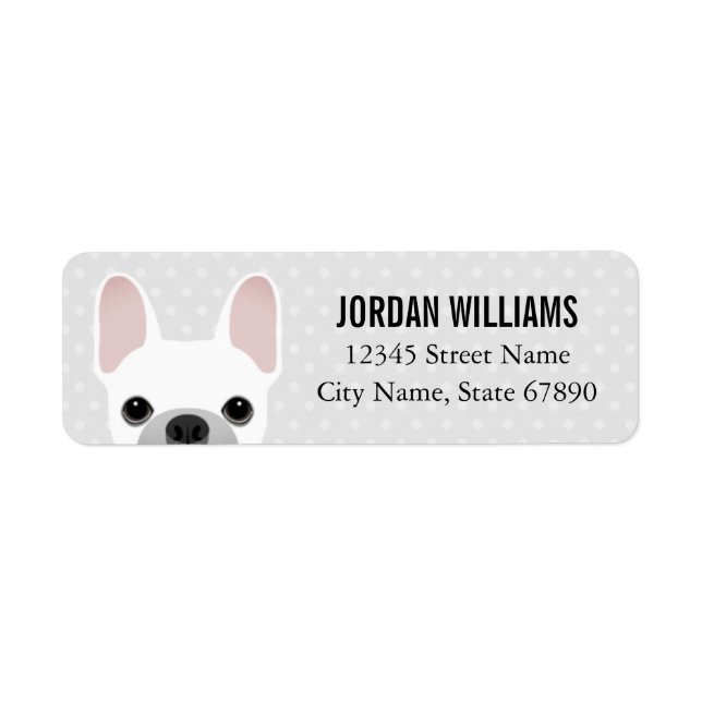 French Bulldog Return Address Labels (Front)