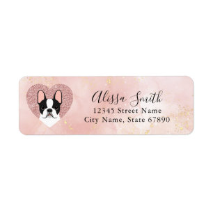 French Bulldog Return Address Labels
