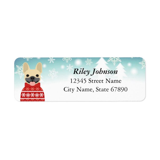 French Bulldog Return Address Labels (Front)