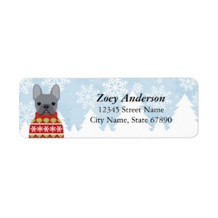 French Bulldog Return Address Labels
