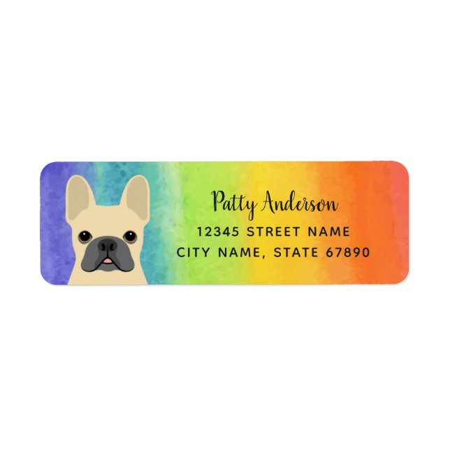 French Bulldog Return Address Labels (Front)