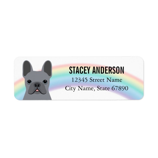 French Bulldog Return Address Labels (Front)