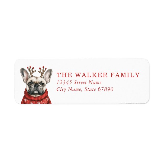 French Bulldog Return Address Labels (Front)