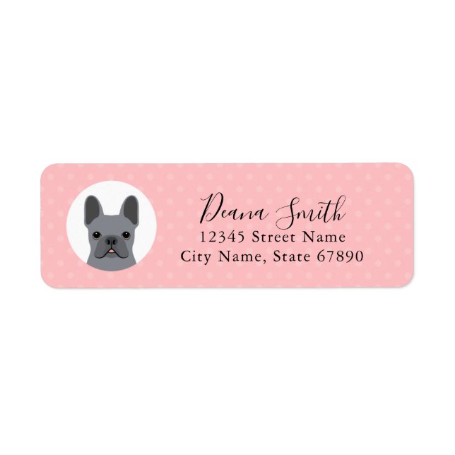 French Bulldog Return Address Labels (Front)