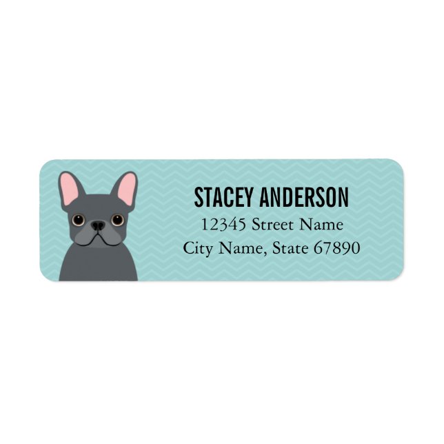 French Bulldog Return Address Labels (Front)