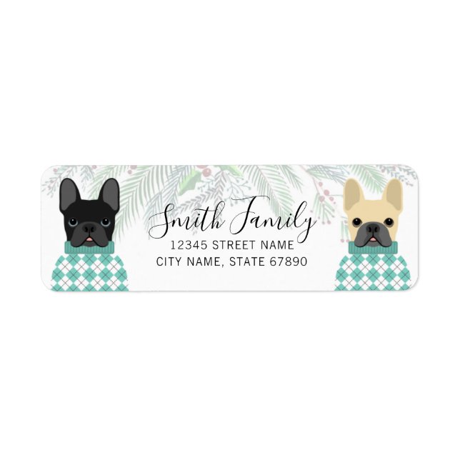French Bulldog Return Address Labels (Front)