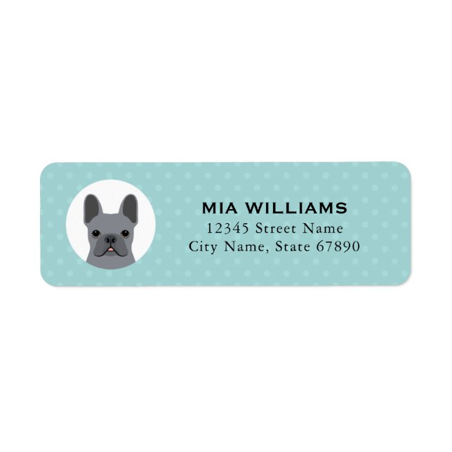 French Bulldog Return Address Labels (Front)