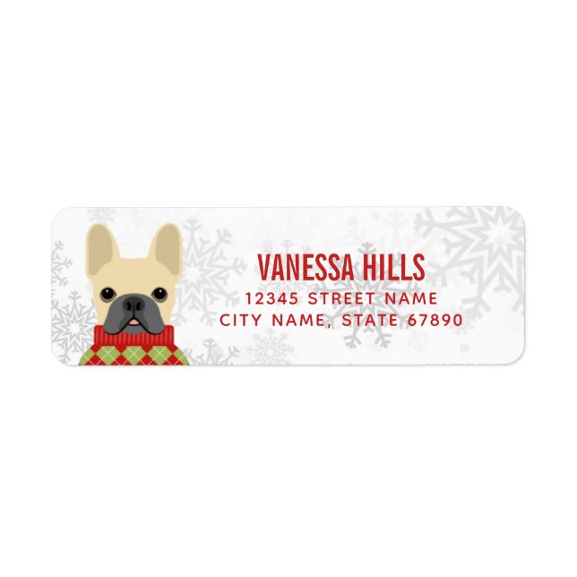French Bulldog Return Address Labels (Front)