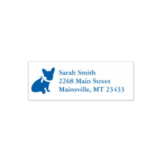 French Bulldog Return Address Stamp