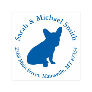 French Bulldog Return Address Stamp