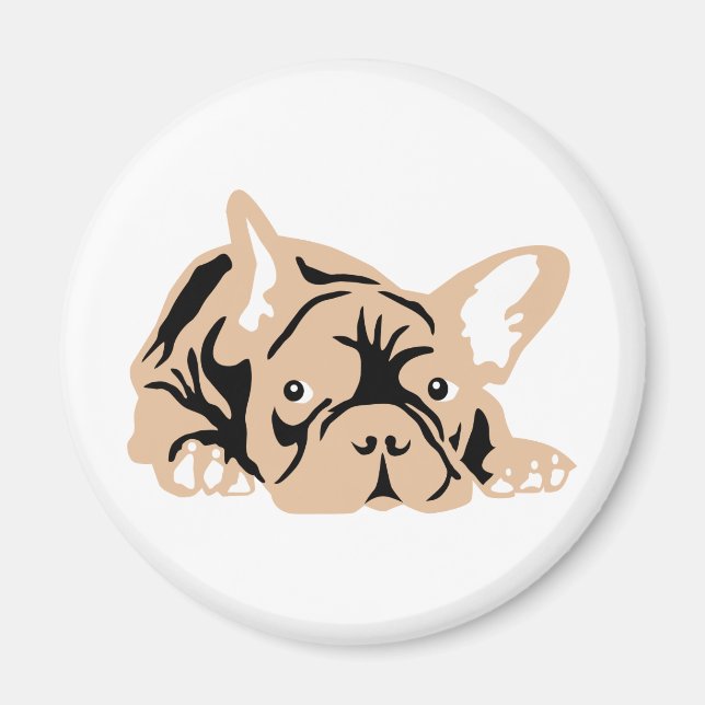 French Bulldog rose Magnet (Front)