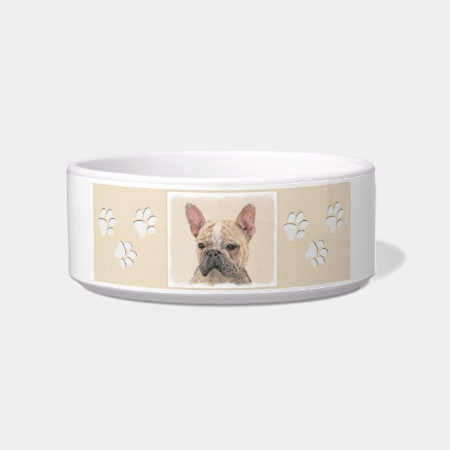 French Bulldog (Sable) Painting - Cute Original Do Bowl (Right)