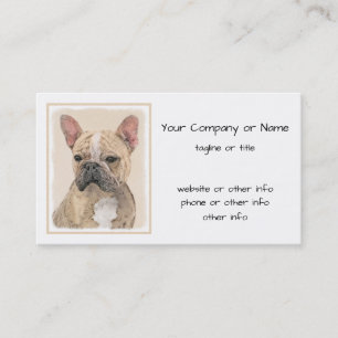 French Bulldog (Sable) Painting - Cute Original Do Business Card