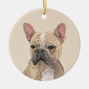 French Bulldog (Sable) Painting - Cute Original Do Ceramic Tree Decoration