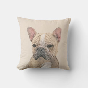 French Bulldog (Sable) Painting - Cute Original Do Cushion