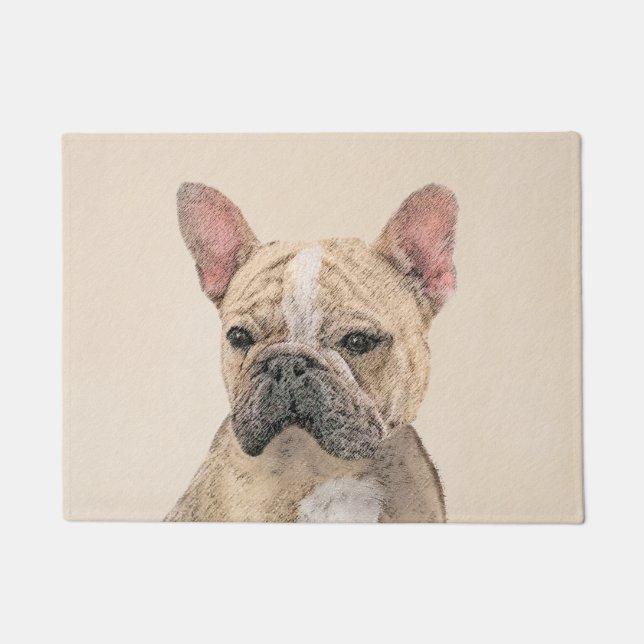French Bulldog (Sable) Painting - Cute Original Do Doormat (Front)