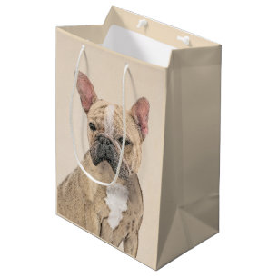 French Bulldog (Sable) Painting - Cute Original Do Medium Gift Bag