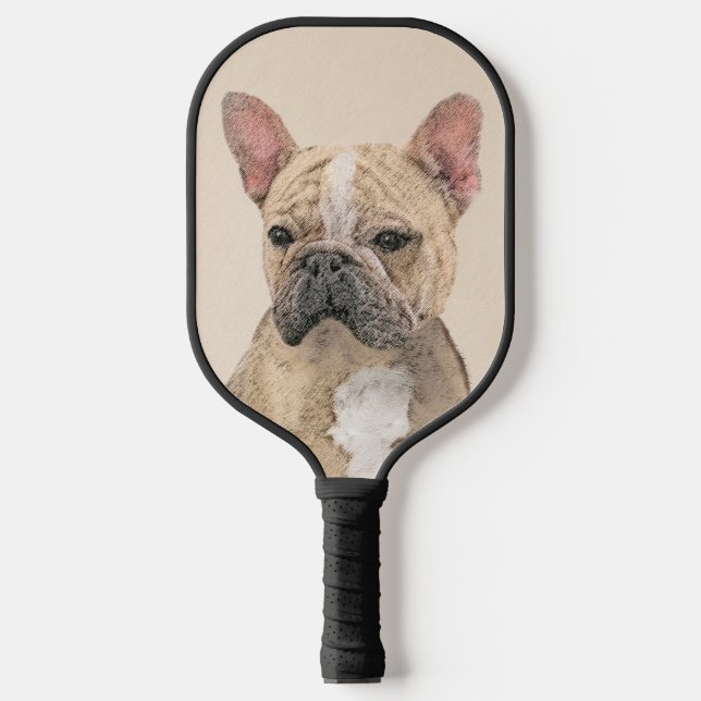 French Bulldog (Sable) Painting - Cute Original Do Pickleball Paddle (Front)