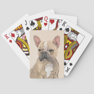 French Bulldog (Sable) Painting - Cute Original Do Playing Cards