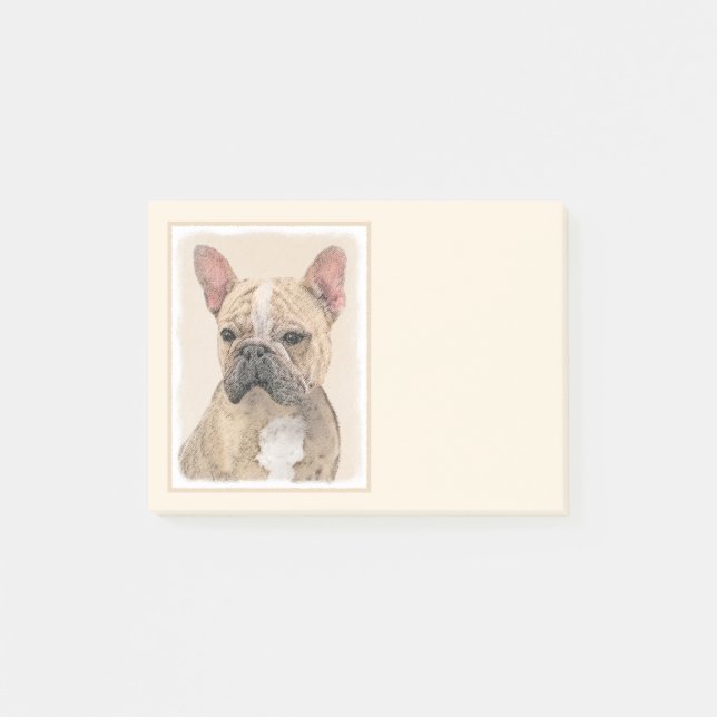 French Bulldog (Sable) Painting - Cute Original Do Post-it Notes (Front)