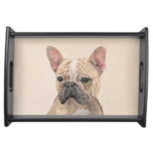 French Bulldog (Sable) Painting - Cute Original Do Serving Tray