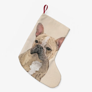 French Bulldog (Sable) Painting - Cute Original Do Small Christmas Stocking