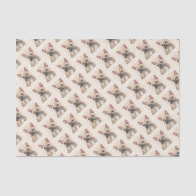 French Bulldog (Sable) Painting - Cute Original Do Tissue Paper (Front)