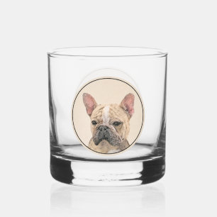 French Bulldog (Sable) Painting - Cute Original Do Whiskey Glass