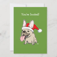 French Bulldog Santa Christmas Dog  Holiday Party