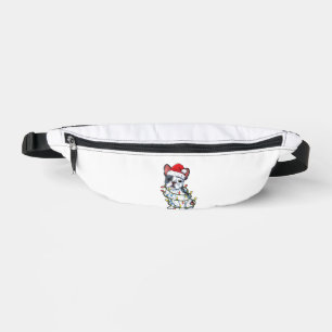 French Bulldog Santa Christmas Tree Lights Xmas Bo Bum Bags