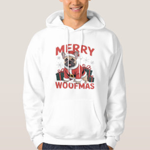French Bulldog Santa Claus Hat Merry Christmas Dog Hoodie