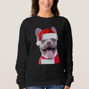French Bulldog  Santa Costume Cute Dog Frenchie Sweatshirt