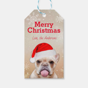 French Bulldog Santa Funny Christmas Gift Tags