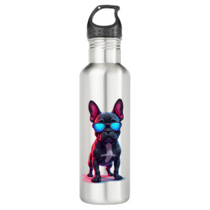 French Bulldog SciFi Wearing Cool Sunglasses 710 Ml Water Bottle