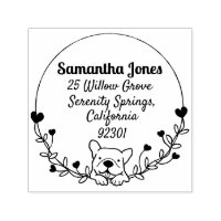 French bulldog Self Inking Rubber Stamp