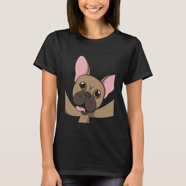 French Bulldog Selfie Animal Dog for a dog owner T-Shirt (Front)